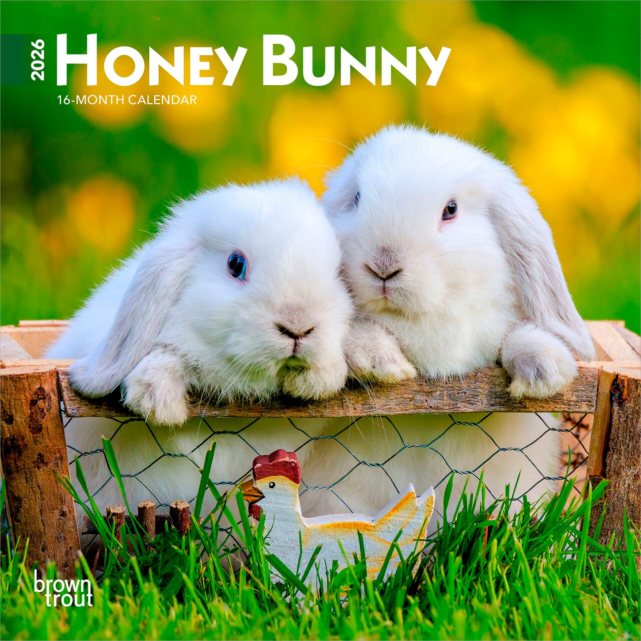 Honey Bunny | 2026 7 x 14 Inch (Hanging) Monthly Mini Wall Calendar